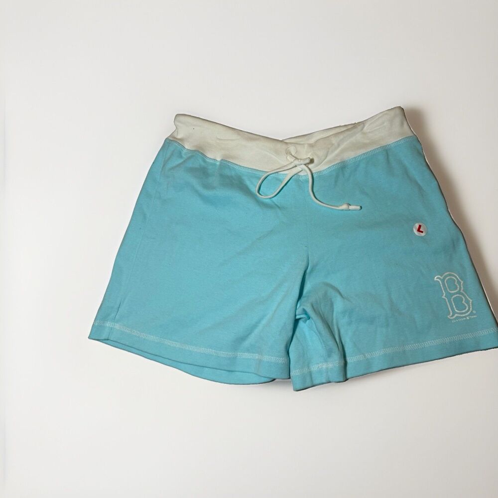 NEW Boston Red Sox Women’s Lounge Shorts Blue White Size L Lady Slugger